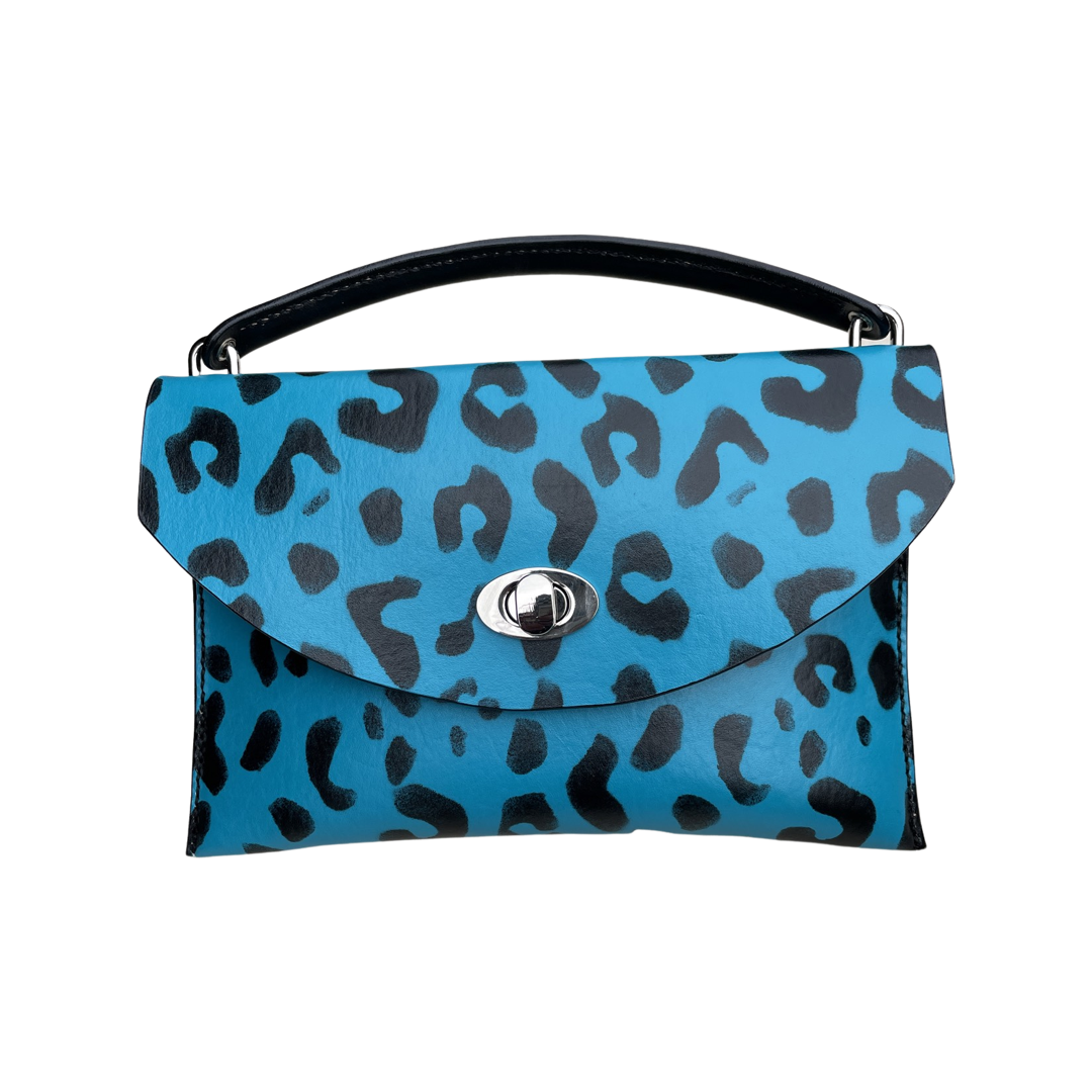 Urban Leopard Turquoise Clutch